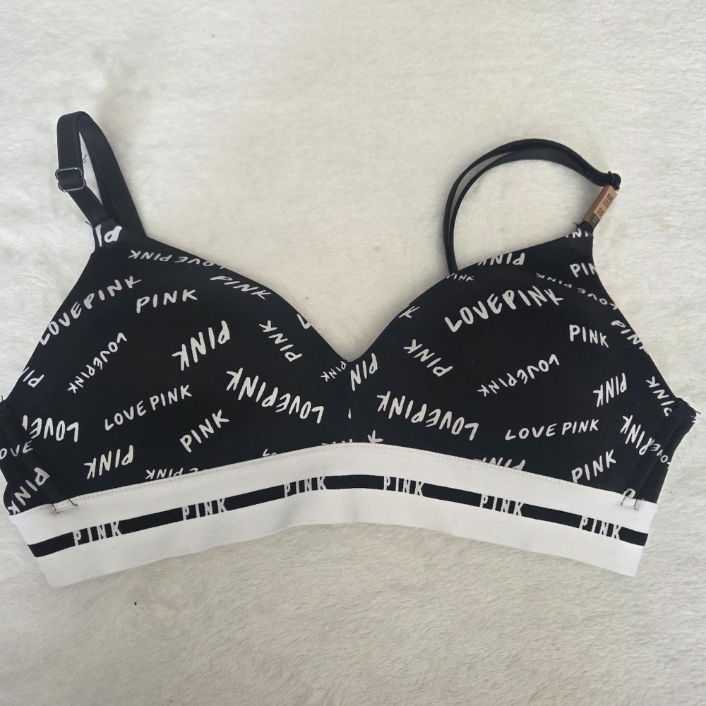 Victoria's‎ Secret Pink Bra 32B Allover Print Wireless Lined